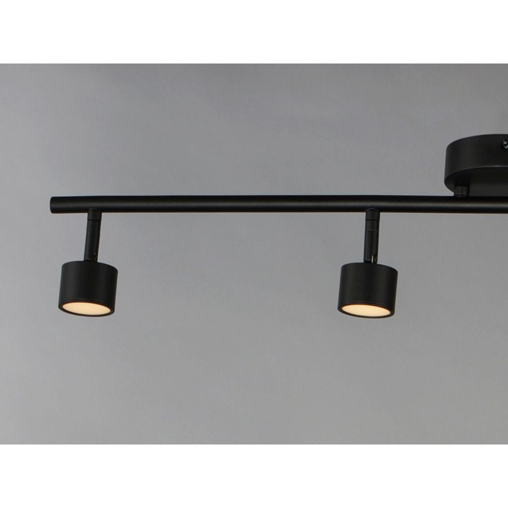 Taylor 4 - Light Black Contemporary - LED Aluminum And Steel Track Lighting