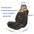 thumbnail image 3 of Wukai Starry Night Black Sheep Full Set Car Seat Covers with Soft Padding Universal Auto Front Seats Protector and Cushion Mat, 3 of 5