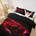 thumbnail image 2 of Erosebridal Housse de Couette Voiture de Course Simple, Literie de Sport Taille Simple, Housse de Couette Rouge Noir Simple pour Enfants Garçons, Décorative Respirante Réversible, 2 Pcs (Sans Couette), 2 of 5