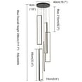 thumbnail image 4 of umeiuce 5 Lights Black Modern LED Dimmable Chandelier for Stairs Living Room,Hight Ceiling Pendant Light, 4 of 6