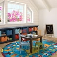 thumbnail image 2 of Hands Around the World 7'8" x 10'9" Oval area rug in color Multi, 2 of 7
