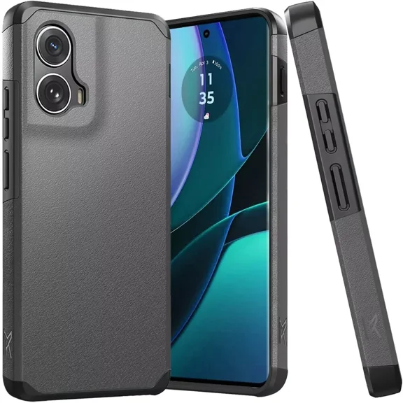 For Motorola Edge 2024 XT2405V Slim Shockproof Hybrid Cover Cellphone Case - mk Gray