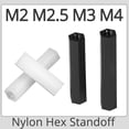 thumbnail image 2 of M2 M2.5 M3 M4 Black White Nylon Hex Standoff Screw PC Compuer Motherboard PCB Spacer Metric Thread Bolt Length 5-20MM, 2 of 4