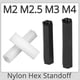 thumbnail image 2 of M2 M2.5 M3 M4 Black White Nylon Hex Standoff Screw PC Compuer Motherboard PCB Spacer Metric Thread Bolt Length 5-20MM, 2 of 5