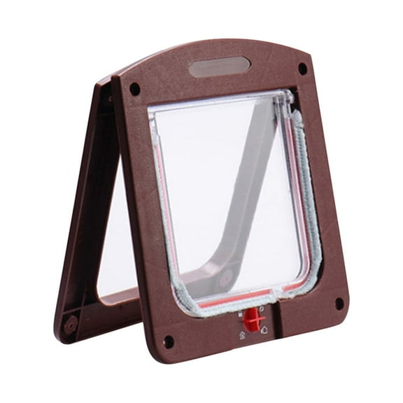Uhnauch Pet Door For Cats And Dog Cat Flap Door Interior Exterior Cat Weatherproof Pet 4-Way Rotary Lock For Cats Doggie Kittens, 7.8 X 8.6 Inches