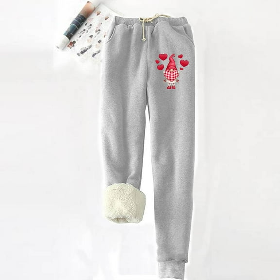 VEKDONE 2023 Clearance Women's Winter Warm Fleece Joggers Pants Sherpa Lined Athletic Active Sweatpants,Sherpa Sweatpants Women,Warm Pants