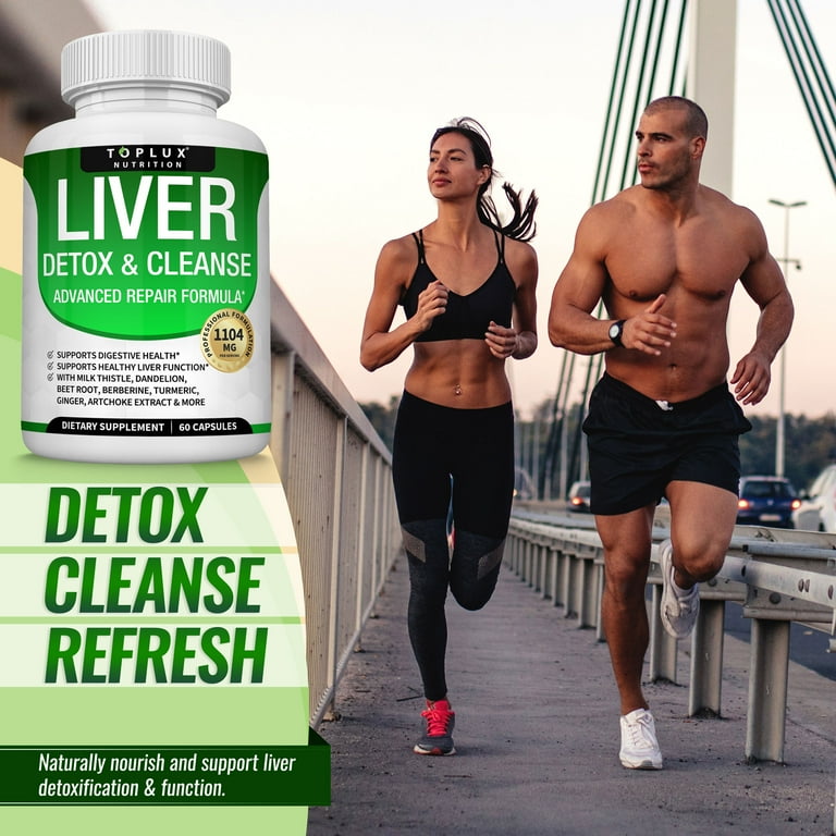 Toplux Liver Detox Cleanse Supplement Supports Liver Body