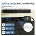 thumbnail image 6 of CONCETTA LED TV Stand Dresser, Fits TVs up to 45 Inches, LED Lights & Power Outlet, 8 Fabric Drawers Storage for Bedroom Living Room, Black, 6 of 9