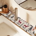 thumbnail image 2 of Yayeee Faucet Mat for Kitchen Sink 30" Diatomite Long Splash Guard Pad, Red Deer, 2 Pack, 2 of 7