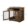 thumbnail image 3 of Ouyessir Dog Crate,Furniture Style Large Indoor Dog Kennel with Storage Drawer,Brown, 3 of 6