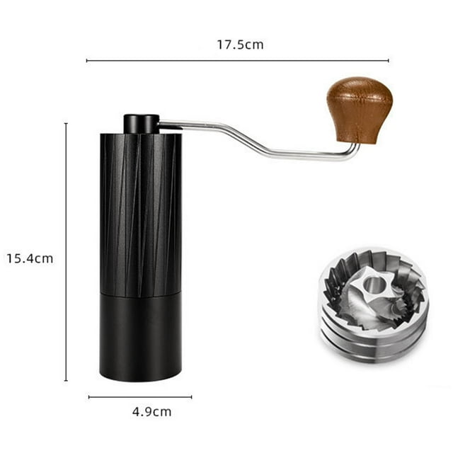 Molino de café manual portátil, molinillo, con ajustes de grosor negro perfecl Molino de café manual