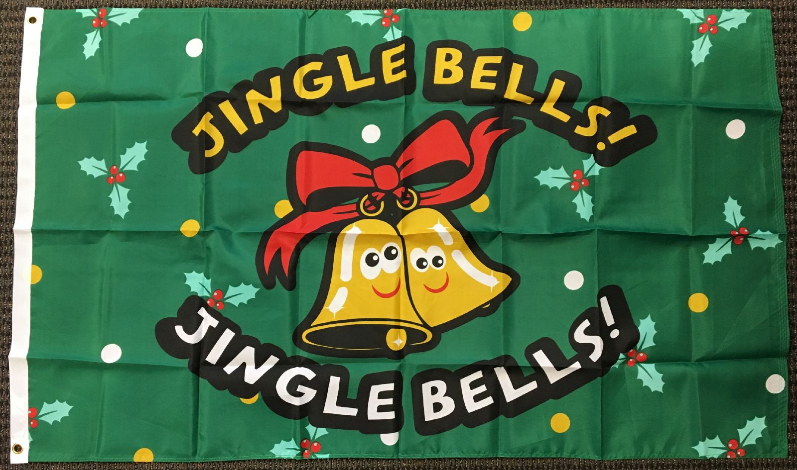 3x5 Jingle Bells Merry Christmas Polyester Flag Xmas Holiday Banner
