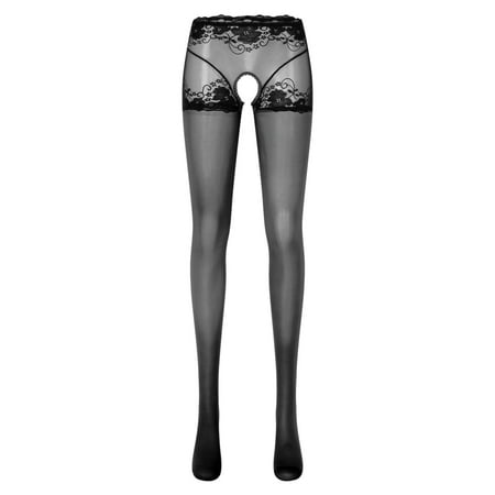 Xiaoxatg Womens Lingerie Sexy Womens Oil Glossy Crotchless Pantyhose Stockings Stretchy Tights Sports Lingerie Sexy Lingerie Robe