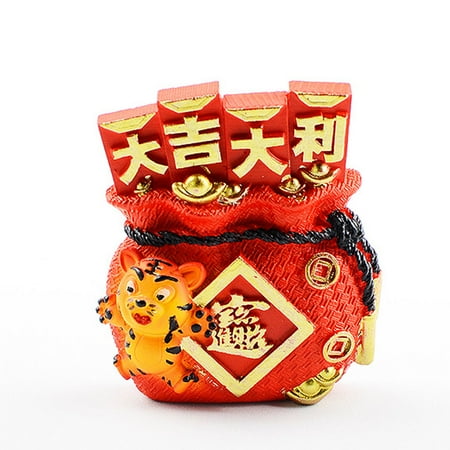 

CENSENG Resin Magnet Refridgerator Sticker 2022 Zodiac Tiger Blessing Bag Fridge Decal for Home Kitchen Refridgerators Decor
