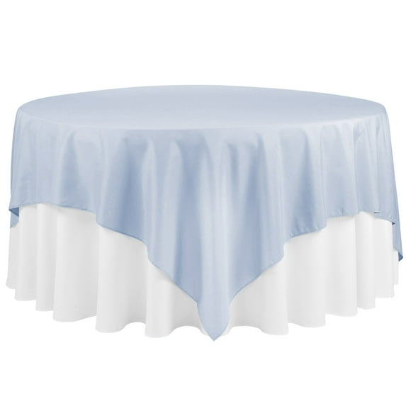 1 Pc, Polyester Square 90"X90" Overlay/Tablecloth - Dusty Blue For Weddings, Trade Shows, Showrooms, Events