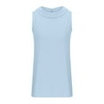 thumbnail image 5 of CFLVAEK Womens Tank Tops Cotton Linen Sleeveless Shirts Plus Size Round Neck Tank Top Solid Casual Summer Solid Color Shirts Blue XXXL, 5 of 7