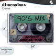 thumbnail image 4 of Stupell Industries Eclectic Retro 90s Mix Cassette Canvas Art, 24 x 16, by Annabelle Hall, 4 of 8
