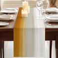 thumbnail image 3 of Table Runners 70 Inches Long Dress Scarves, Burnt Orange Beige Ombre Farmhouse Coffee/Dining/Kitchen Table Decor, Holiday Table Runner, Modern Abstract Art Texture 13x70 Inch, 3 of 9