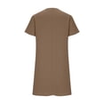 thumbnail image 5 of Unir Women's Plus Size Casual Dress, Linen-Like V-Neck Short Sleeve Summer T-Shirt Dress with Pockets, 1PC, XXXL-XXXXXL, 5 of 7