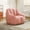Pink, variant on Oversized Bean Bag Chair, Faux Fur Memory Foam Bean Bag Sofa with Tufted Design and High-Density Filling, Large Fluffy Floor Chair for Living Room, Dorm, Game Room, Yellow