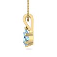 thumbnail image 6 of SuperJeweler 1/2 Carat Pear Shape Aquamarine Necklace in 14K Yellow Gold Over Sterling Silver, 18 inches for Women, 6 of 6