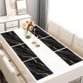 thumbnail image 2 of Black Gold Marble Pattern Summer Placemats Table Placemats Set Of 6-Linen Kitchen Washable Placemats Table Mats 11.8"x17.7" Non-Slip Heat Resistant, 2 of 5