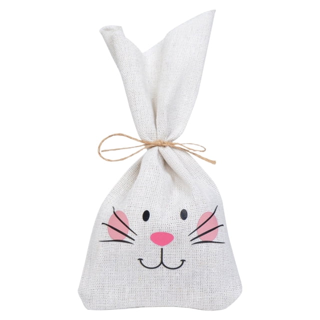 Cloth Easter Bag For Candy & Bunny Birthday Decorations Themed Bag For Easter Valentines Favors Some Bunny Is One
