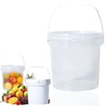 thumbnail image 2 of Plastic Bucket with Screw Lid and Handle, Food Grade Storage Container for Kitchen, Freezer, Reusable Plastic Bucket for Cleaning Car Wash Paint Garden Outdoor, 1 Pc, 7.08x7.08", 2 of 6