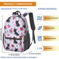 thumbnail image 3 of French Bulldog and Rose Purple Pattern 17" School Backpacks for Teens,Waterproof Oxford Fabric,S-Shape Padded Straps for School,Travel,Hiking,Camping, 3 of 6