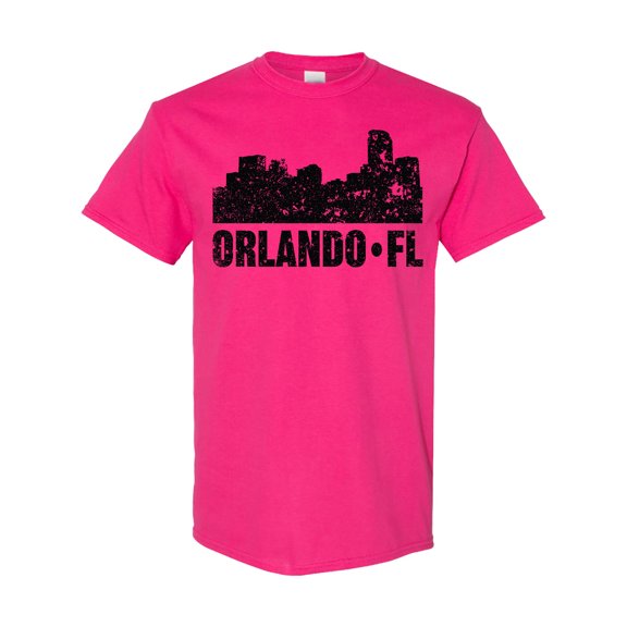 Inktastic Orlando Skyline with Grunge T-Shirt