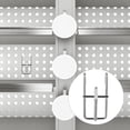 thumbnail image 2 of 10 Pcs Grid Pegboard Hooks Slatwall Iron Hooks Universal Slat Board Hooks, 2 of 7
