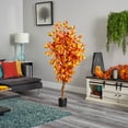 thumbnail image 5 of Nearly Natural 5ft. Ficus Artificial Tree in Black Plastic Pot, 5 of 5