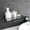 Black, variant on No Drill Wall Mounted Bathroom Shelf Rectangular Metal Storage Rack Multipurpose Organizer for Toiletries Kitchen Space Saving and Home Organization