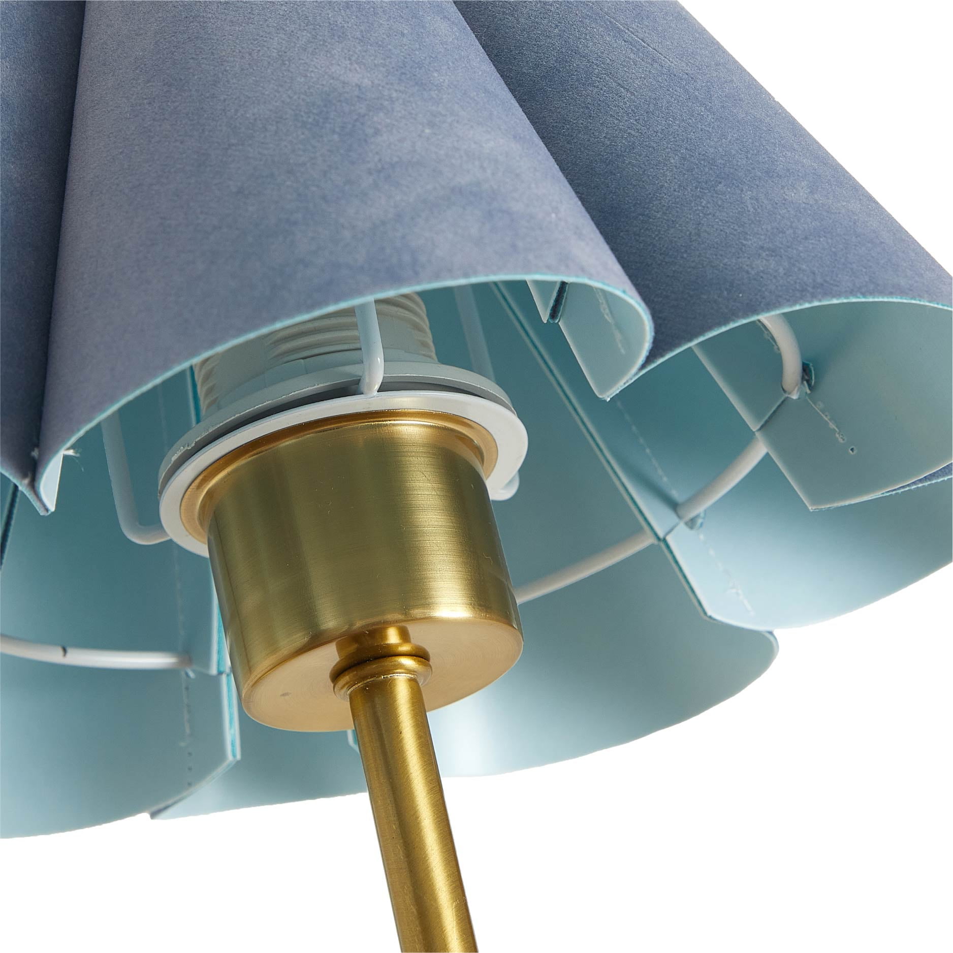Home Decor Collection Blue Velvet Pleated Wall Sconce