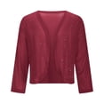 thumbnail image 5 of YOUYEDIAN Teen Girls Sequin Cardigan Jackets Kids Open Front Sparkly Long Sleeve Crop Tops Shiny Bling Dressy Casual Holiday Party Outfits (Wine, 6-7 Years), 5 of 7