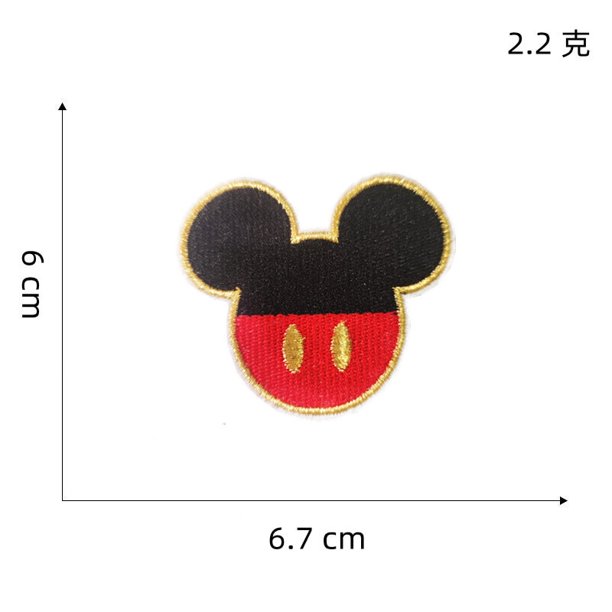 Disney Mickey Minnie Mouse Embroidered Applique Clothes Ironing Sewing Patch DIY Clothing Thermoadhesive Patches Decorative Gift Gao Jinjia LED
