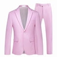 thumbnail image 5 of HBDesign Men's 2 Piece Seersucker Suit Set Lightweight Breathable Striped Blazer Pants for Business Casual Wedding Daily Wear Multiple Colors, 5 of 8