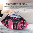 thumbnail image 4 of JSTEL Pink Skull Stars & Polka Dots Satin Pillowcase Queen Size Pillow Cases Envelope Closure Bed Pillow Cover, 20 x 30 inch, 4 of 9