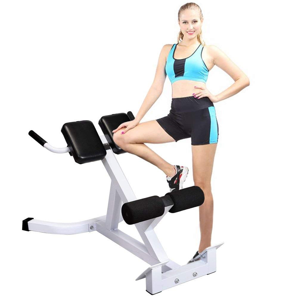 Ktaxon Adjustable Roman Chair 45 Degree Abs Back Hyperextension Bench Walmart