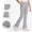 Gray, variant on Girls Split Flare Pants Solid Color High Waist Stretchy Yoga Trousers Kids Casual Slim Comfy Long Pants Navy 12-13 Years