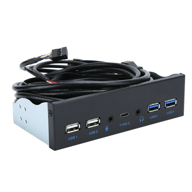 Qiilu Widely Applications HD‑AUDIO Audio Interface Durable Beautiful USB 3.0 Audio Interface Microphone Port For WINXP 7