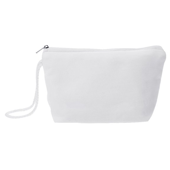 Aspire 60-Pack Cotton Canvas Makeup Bag Wristlet, 7 1/2" x 4 1/4" x 2" - White