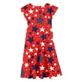 thumbnail image 5 of Child Girl Dresses 4th of July Outfit Girl Red White & Blue Girls' Fashion Girls Short Sleeve Dress American Flag Clothes 6-7 Years, 5 of 5