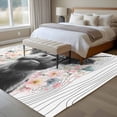 thumbnail image 4 of 5'x7' Area Rugs for Living Room Bedroom, Black Cow Floral Washable Rug Carpet Runner Indoor Outdoor, Grey Wooden Farmhouse Animals Non Slip Floor Mats Area Rug for Kitchen, Nursery, 4 of 8
