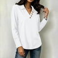 thumbnail image 5 of Asxite Womens Fall Tops Solid Casual Lapel Collar Button Down Long Sleeve Shirts, 5 of 6