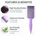 thumbnail image 4 of Curl Defining Brush with Hair Clips – Detangling Tool for Wet or Dry Styling, Ideal for Curly Hair, Women & Girls (Purple), 4 of 4