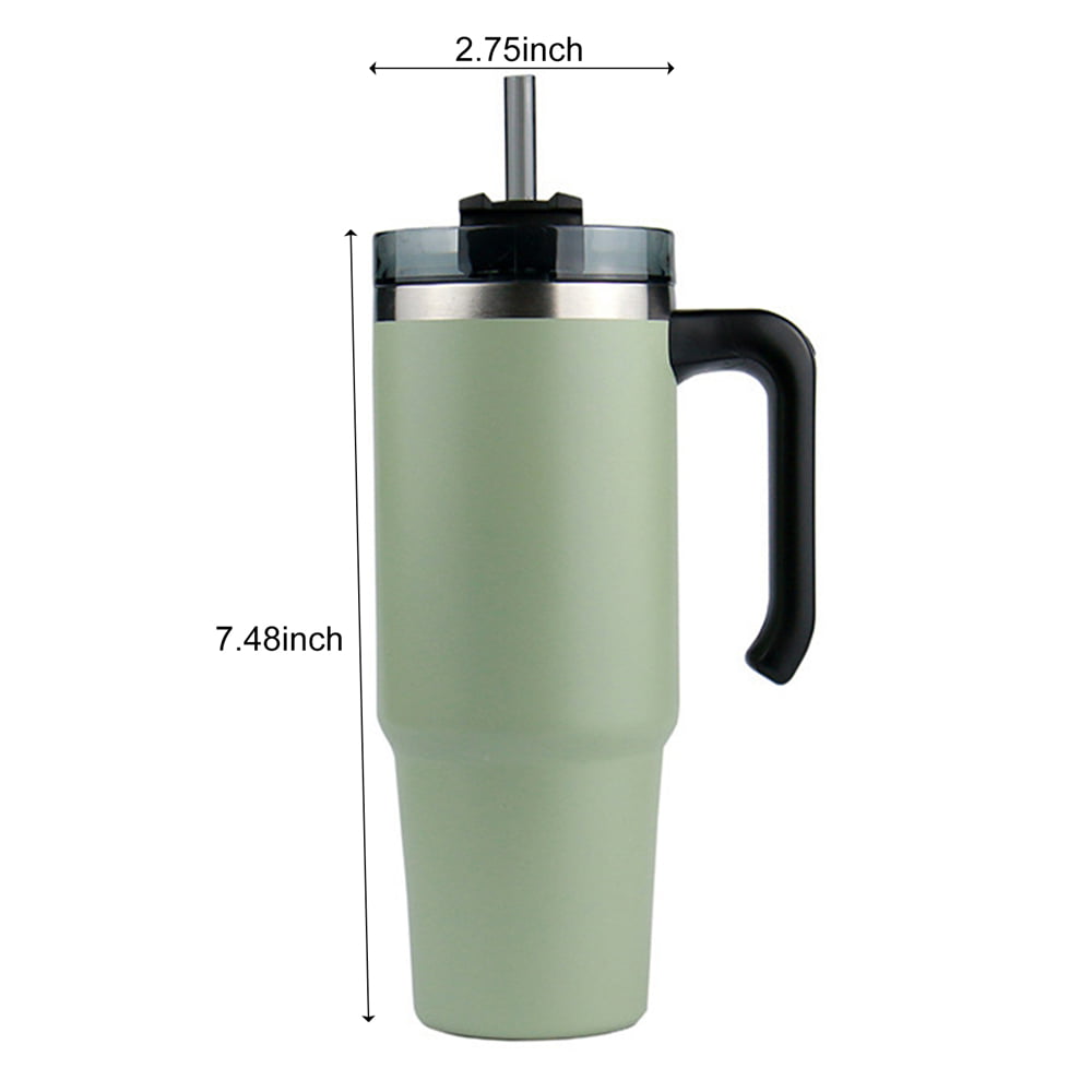 40oz Stanlyey Mug Tumbler With Handle Insulated Tumbler With Lids Straw  Stainless Steel Coffee Tumbler Termos Cup For Travel - Mugs - AliExpress