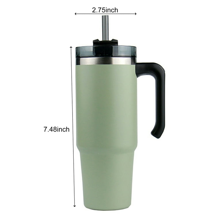 20oz Travel Mug with Handle, Double Wall Vacuum Insulated Tumbler Stainless  Steel Coffee Mug for Cold and Hot Beverages (White)