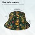 thumbnail image 3 of Yiaed Mask Tropical Flower Print Reflective Stripe Bucket Hat Unisex Funny Outdoor Fisherman Cap Beach Sun Hat, 3 of 5