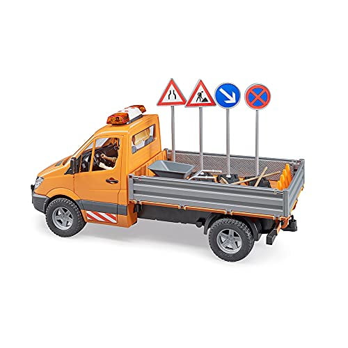 Bruder Camion municipal MB orange avec module son et lumière